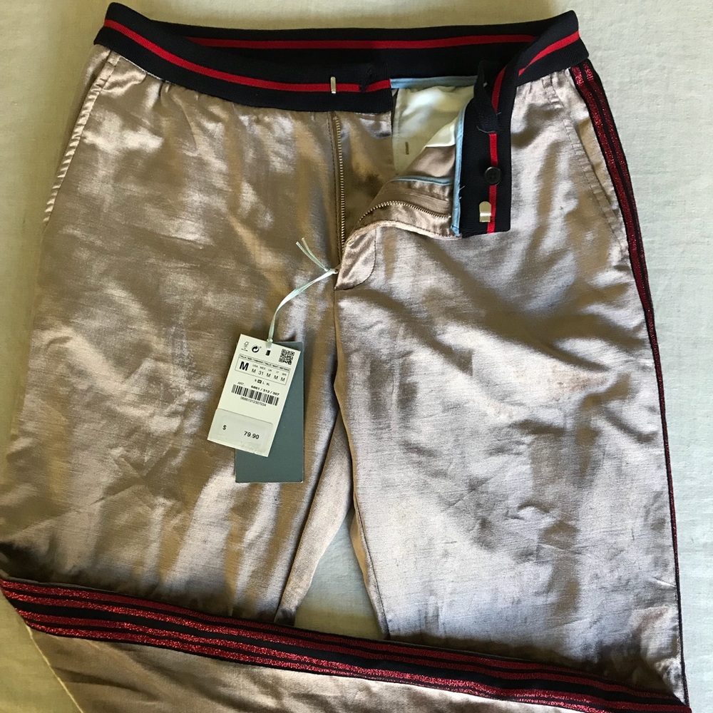 Men’s velour tapered track pant